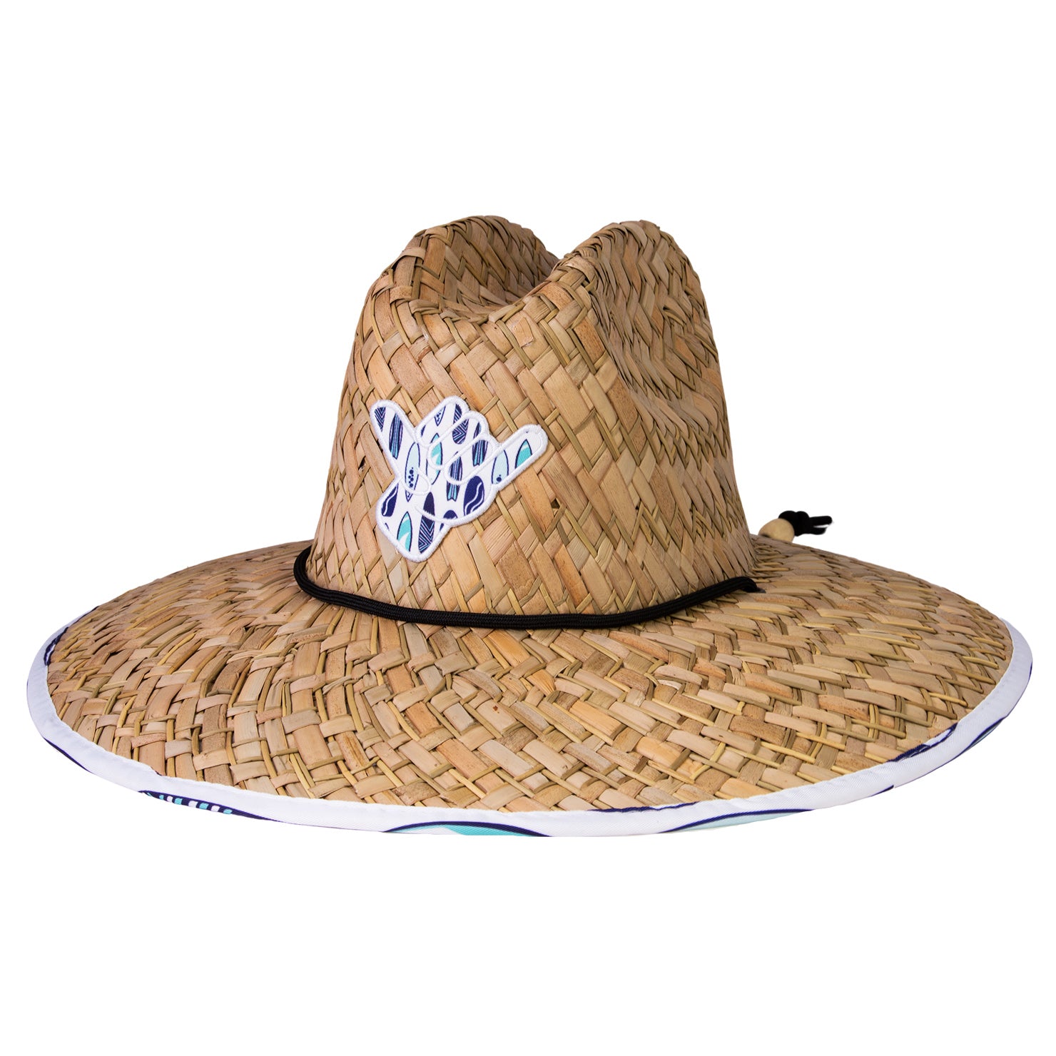 Shaka Kai  Kids Straw Beach Hat With Adjustable Drawstrings