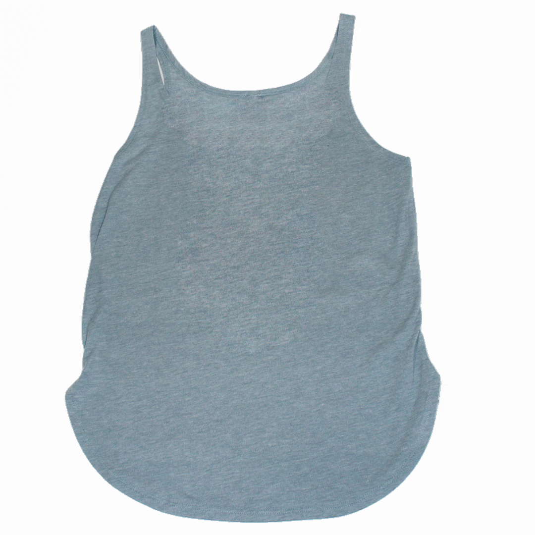 Blue tank top on a white background