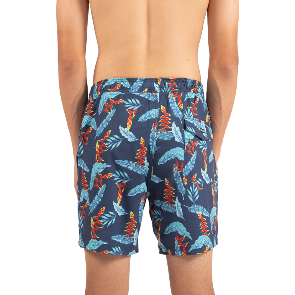 Blue Kelp 17" 4-way stretch Volley shorts with side pockets