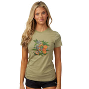 DaveL Alani T-Shirt featuring vibrant fruit design, worn by a model, perfect for warm weather style.