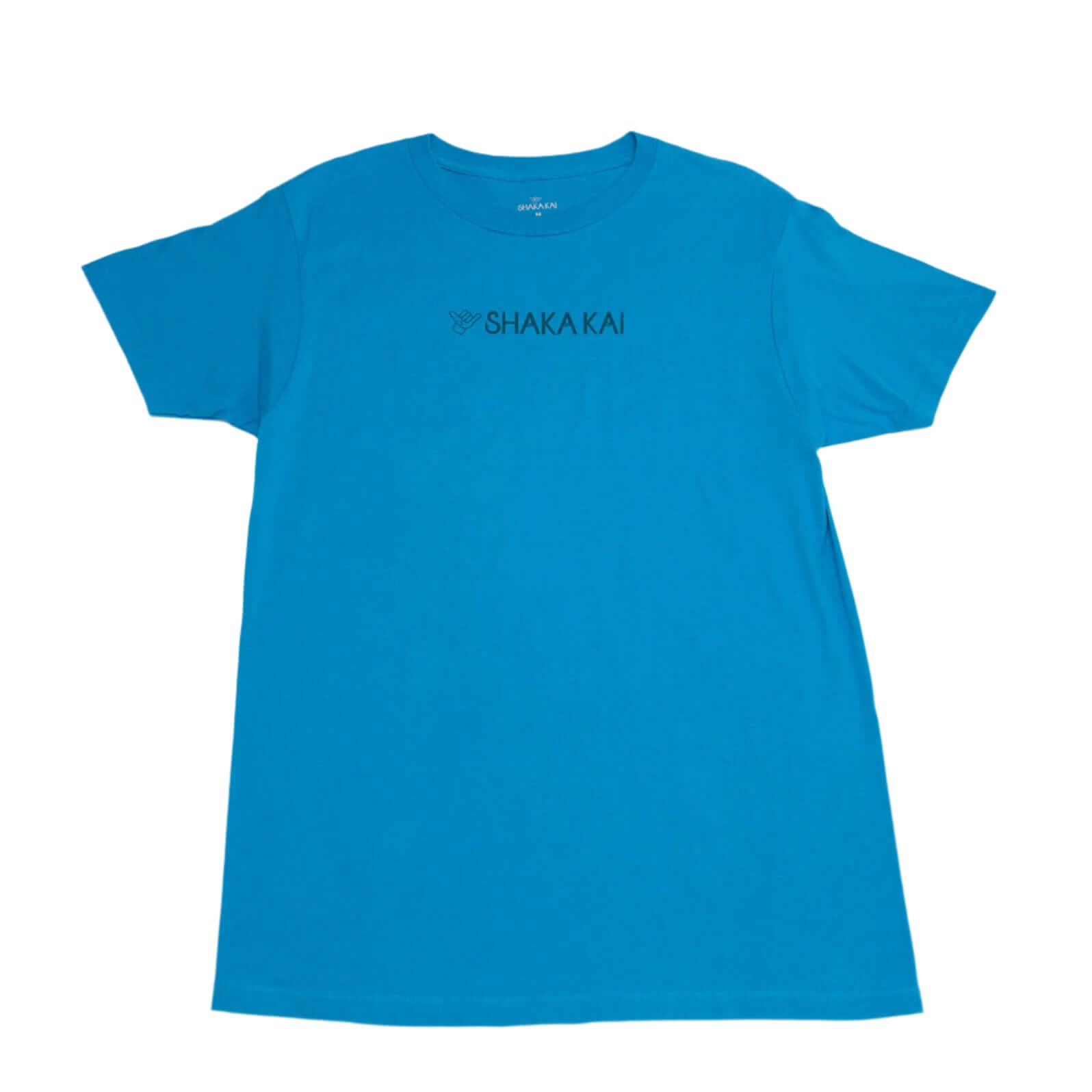 Menehune S/S Cotton T-Shirt in vibrant blue featuring Shaka Kai logo, perfect for island vibes and casual wear.