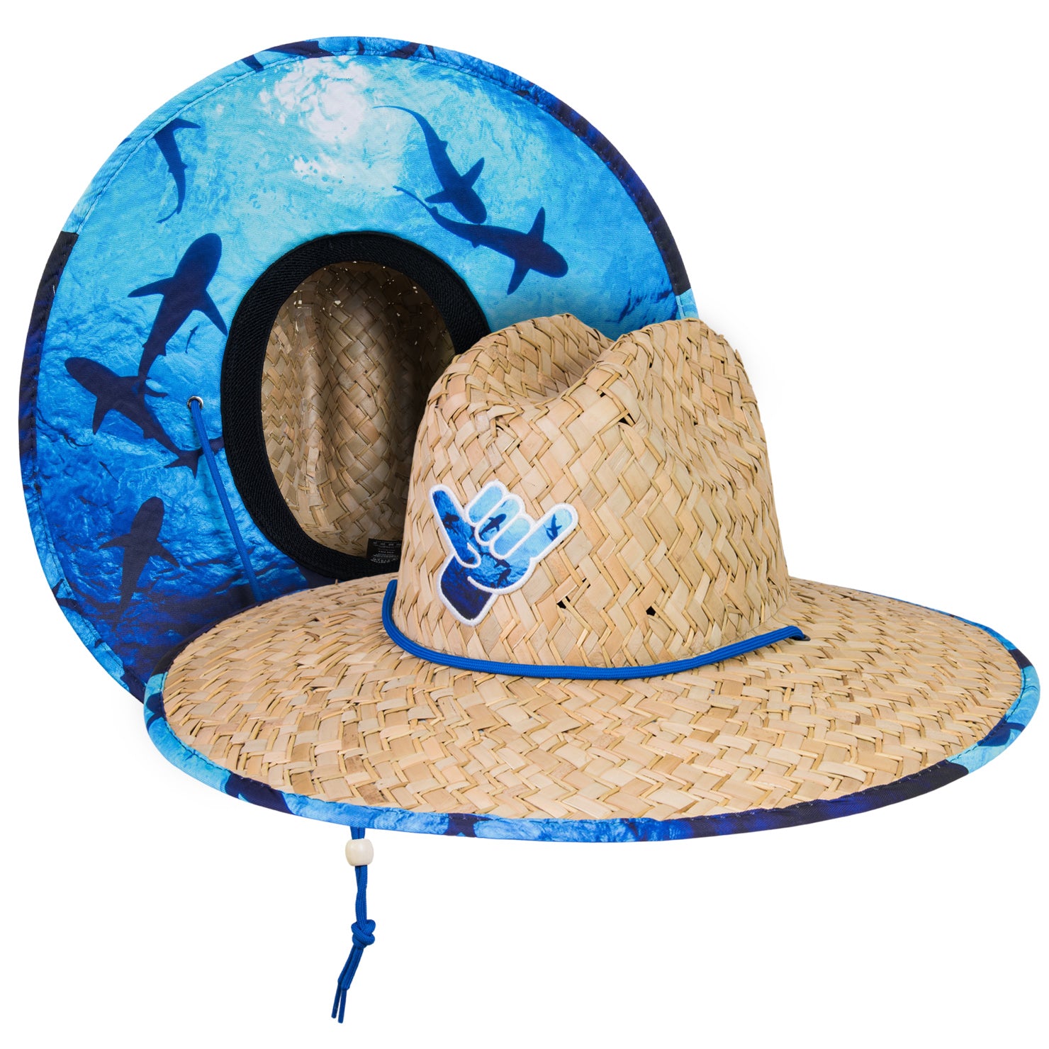 Shaka Kai | Mens Straw Lifeguard Hat With Adjustable