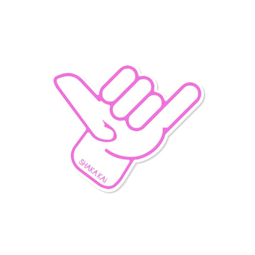 3" Outline Shaka Kai Hand Dizzler With Logo