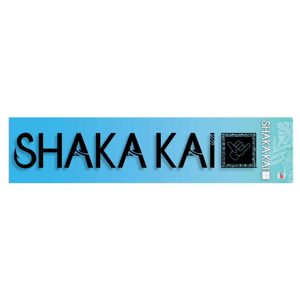 10'' Clear Outline Decal Shaka Kai Logo With Square