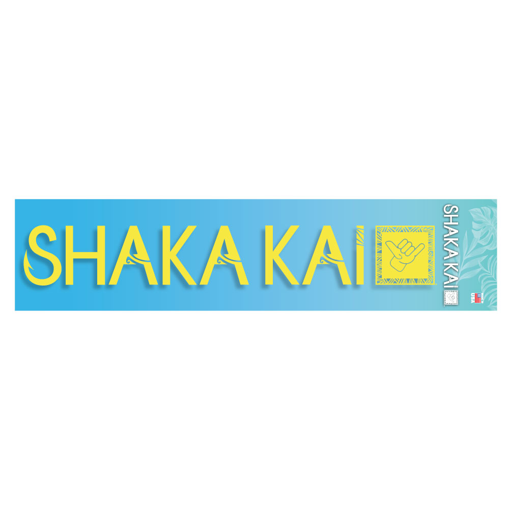 10'' Clear Outline Decal Shaka Kai Logo With Square