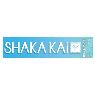 6" Clear Outline Decal Shaka Kai Logo With Square