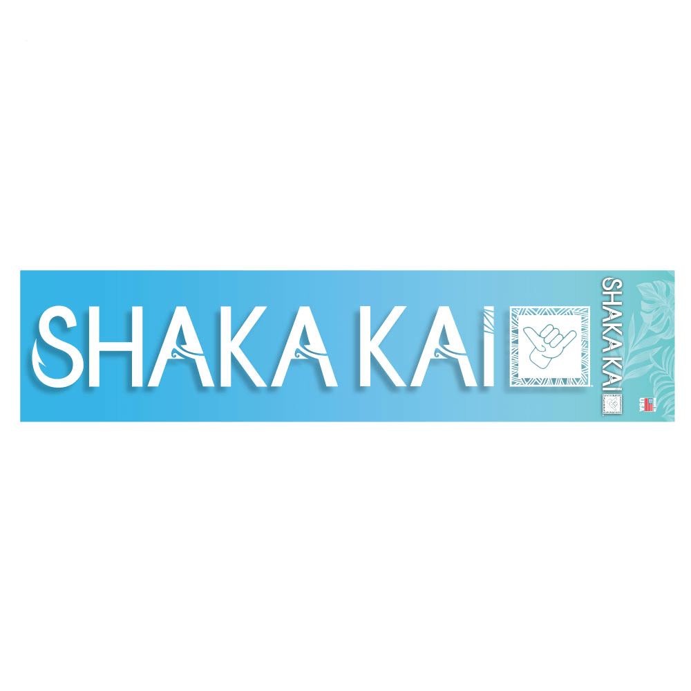 10'' Clear Outline Decal Shaka Kai Logo With Square