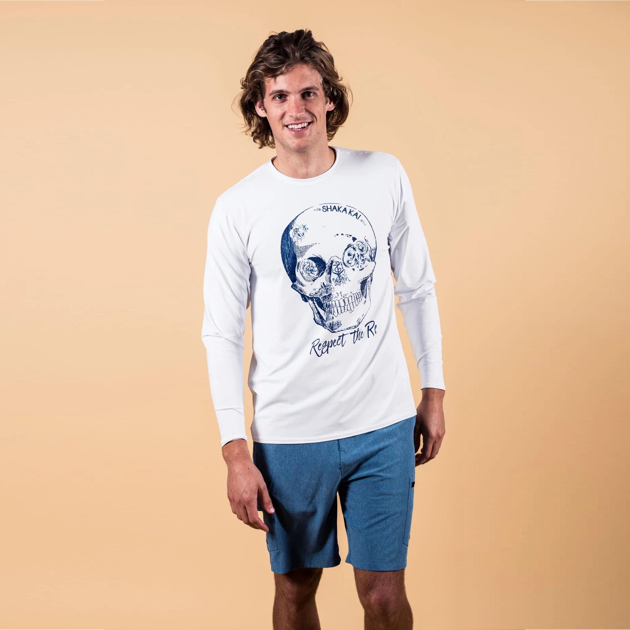 Skull Vented Long Sleeve Performance Shirt
